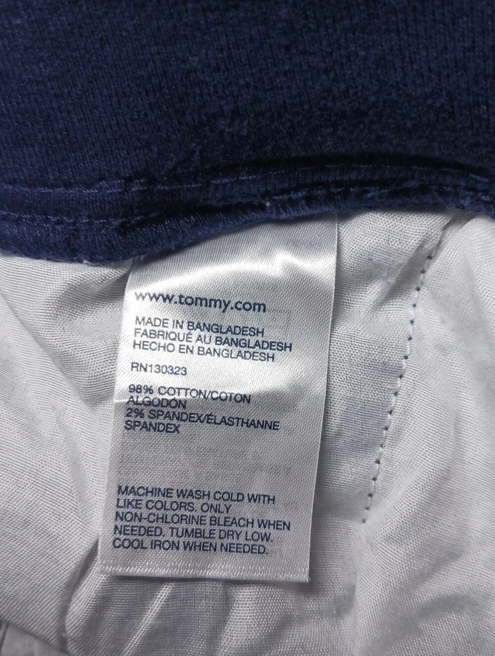 Tommy Hilfiger Boys Pull On Bermuda Shorts XL Navy Blue All Over Print Logo